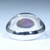 Lighting Ridge Dark Crystal Opal Mens Silver Ring - Size 8 Code MR67