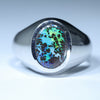 Silver Opal Men's Ring - Australian Opal Shop - 186 Brisbane Rd - Gold Coast