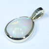 Coober Pedy White Opal Gold Pendant (12.5mm x 10mm) Code - Z12J