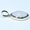 Coober Pedy White Opal Gold Pendant (12.5mm x 10mm) Code - Z12J