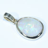 Coober Pedy White Opal Gold Pendant (12.5mm x 10mm) Code - Z12J