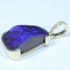 Natural Solid Australian Boulder Opal and Diamond Gold Pendant (17.5mm x 12mm) Code - Z104