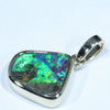 Natural Solid Australian Boulder Opal Gold Pendant (12mm x 12mm) Code - Z78