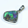 Natural Solid Australian Boulder Opal Gold Pendant (12mm x 12mm) Code - Z78