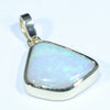 Coober Pedy Solid Opal Gold Pendant (15mm x 14mm) Code - Z109