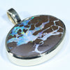 Queensland Boulder Opal Matrix Gold Pendant (21mm x 15mm) Code - Z101