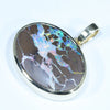 Queensland Boulder Opal Matrix Gold Pendant (21mm x 15mm) Code - Z101