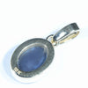 Lightning Ridge Solid Black Opal Gold Pendant (9mm x 6.5mm ) Code - Z76