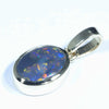 Lightning Ridge Solid Black Opal Gold Pendant (9mm x 6.5mm ) Code - Z76