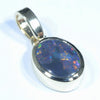 Lightning Ridge Solid Black Opal Gold Pendant (9mm x 6.5mm ) Code - Z76