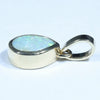 Natural Solid Australian Boulder Opal Gold Pendant (8mm x 6.5mm) Code - Z106