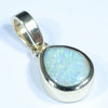 Natural Solid Australian Boulder Opal Gold Pendant (8mm x 6.5mm) Code - Z106