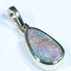 Natural Solid Australian Boulder Opal Gold Pendant (10.5mm x 6mm) Code - Z107