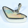 Natural Solid Australian Boulder Opal Gold Pendant (16mm x 7.5mm) Code - Z113