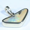 Natural Solid Australian Boulder Opal Gold Pendant (16mm x 7.5mm) Code - Z113