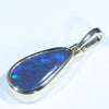 Lightning Ridge Solid Black Opal Gold Pendant (12.5mm x 6.5mm ) Code - Z75