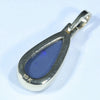 Lightning Ridge Solid Black Opal Gold Pendant (12.5mm x 6.5mm ) Code - Z75