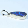 Lightning Ridge Solid Black Opal Gold Pendant (12.5mm x 6.5mm ) Code - Z75