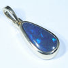Lightning Ridge Solid Black Opal Gold Pendant (12.5mm x 6.5mm ) Code - Z75