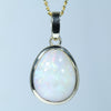 Coober Pedy White Opal Gold Pendant (12.5mm x 10mm) Code - Z12J
