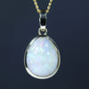 Coober Pedy White Opal Gold Pendant (12.5mm x 10mm) Code - Z12J