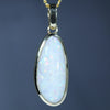 Coober Pedy White Opal Gold Pendant (19mm x 9mm) Code - Z77