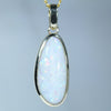 Coober Pedy White Opal Gold Pendant (19mm x 9mm) Code - Z77