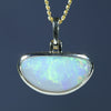 Coober Pedy Solid Opal Gold Pendant (14mm x 8mm) Code - Z102