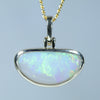 Coober Pedy Solid Opal Gold Pendant (14mm x 8mm) Code - Z102