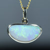 Coober Pedy Solid Opal Gold Pendant (14mm x 8mm) Code - Z102