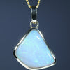 Coober Pedy Solid Opal Gold Pendant (15mm x 14mm) Code - Z109