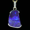 Natural Solid Australian Boulder Opal and Diamond Gold Pendant (17.5mm x 12mm) Code - Z104