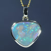 Lightning Ridge Solid Crystal Opal Gold Pendant (15mm x 13mm ) Code - Z110