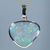 Lightning Ridge Solid Crystal Opal Gold Pendant (15mm x 13mm ) Code - Z110