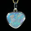 Lightning Ridge Solid Crystal Opal Gold Pendant (15mm x 13mm ) Code - Z110