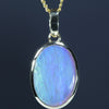 Coober Pedy Solid Opal Gold Pendant (16mm x 12mm) Code - Z103