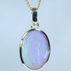 Coober Pedy Solid Opal Gold Pendant (16mm x 12mm) Code - Z103