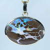 Queensland Boulder Opal Matrix Gold Pendant (21mm x 15mm) Code - Z101