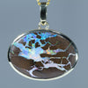 Queensland Boulder Opal Matrix Gold Pendant (21mm x 15mm) Code - Z101
