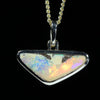 Natural Solid Australian Boulder Opal Gold Pendant (16mm x 7.5mm) Code - Z113