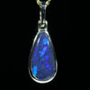 Lightning Ridge Solid Black Opal Gold Pendant (12.5mm x 6.5mm ) Code - Z75