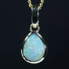 Natural Solid Australian Boulder Opal Gold Pendant (8mm x 6.5mm) Code - Z106