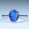 Australian Solid Boulder Opal Silver Ring - Size 8.25 CC640