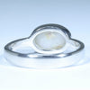 Coober Pedy Solid White Opal Silver Ring - Size 9 Code CC663