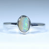 Australian Solid Boulder Opal Silver Ring - Size 5.25 CC617