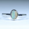 Australian Solid Boulder Opal Silver Ring - Size 5.25 CC617