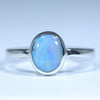 Australian Solid Boulder Opal Silver Ring - Size 5.75 CC636