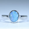 Australian Solid Boulder Opal Silver Ring - Size 5.75 CC636