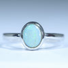 Australian Solid Boulder Opal Silver Ring - Size 6.75 CC654