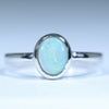 Australian Solid Boulder Opal Silver Ring - Size 6.75 CC654